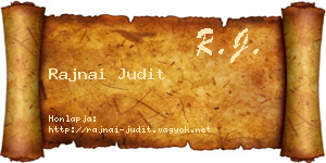 Rajnai Judit névjegykártya